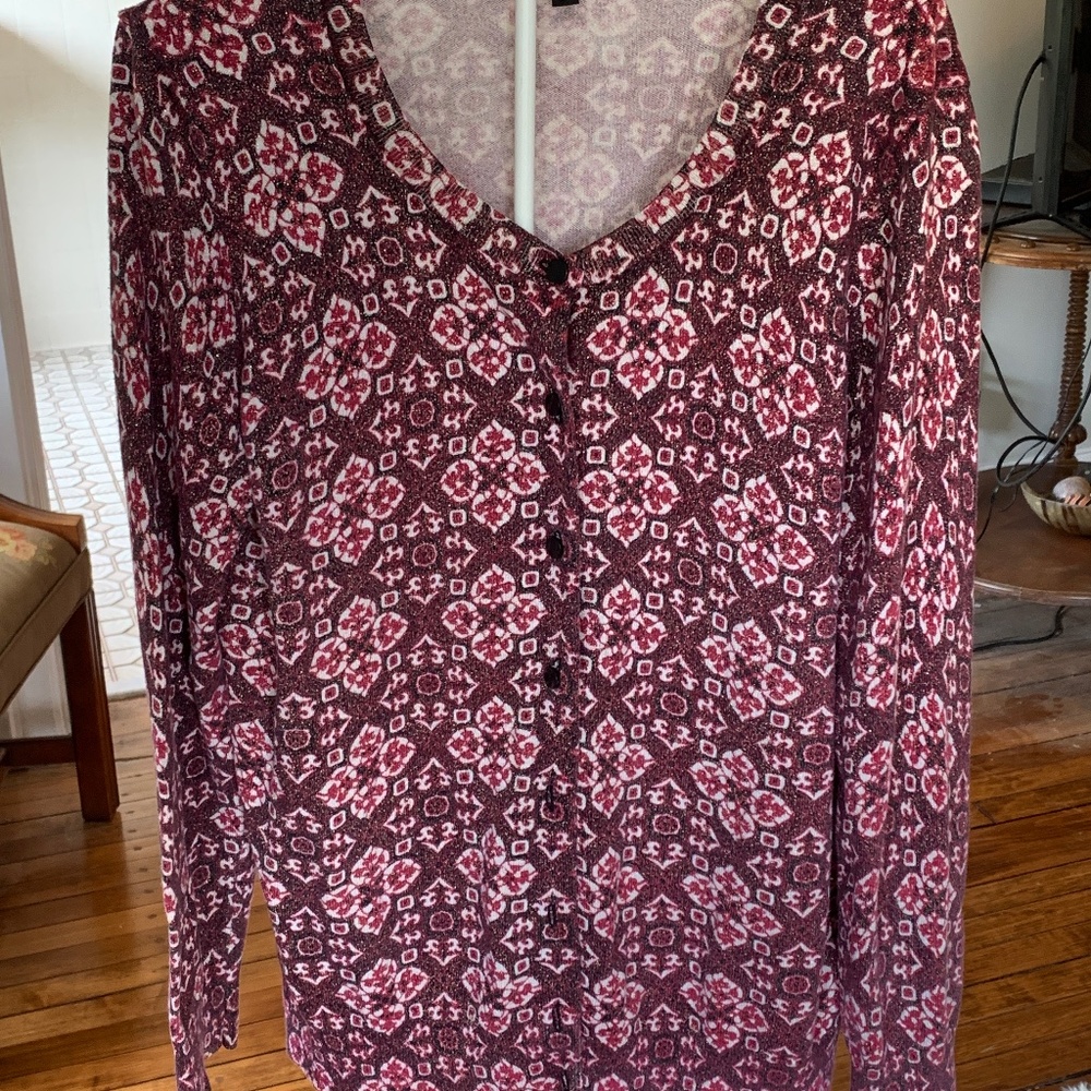 Talbots holiday sparkle cardigan. Never worn. Retail 149